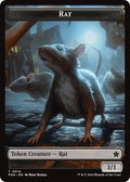 2024 Magic: The Gathering: Foundations (FDN) - Rat 0014 Zombie Double Sided Token (#14 // 15, T) (, Near Mint)