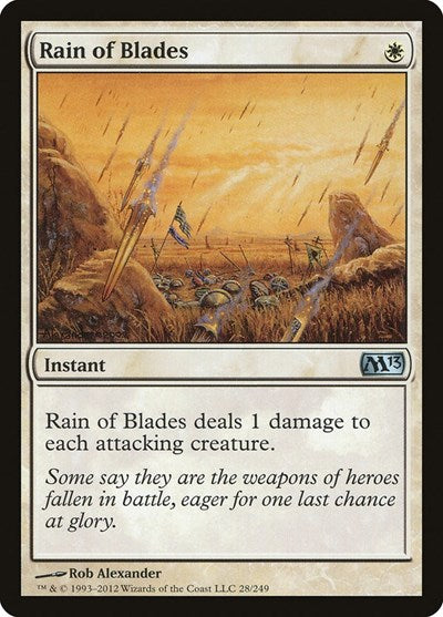 2012 Magic: The Gathering: Magic 2013 (M13) (M13) - Rain of Blades (#28, Uncommon) (, Near Mint)