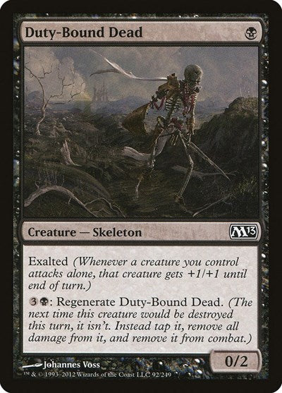 2012 Magic: The Gathering: Magic 2013 (M13) (M13) - Duty Bound Dead (#92, Common) (, Near Mint)
