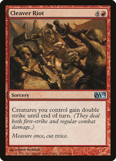 2012 Magic: The Gathering: Magic 2013 (M13) (M13) - Cleaver Riot (#125, Uncommon) (, Lightly Played)