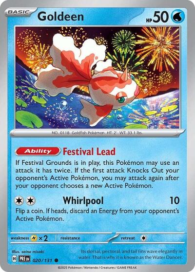 2025 Pokemon: SV: Prismatic Evolutions (PRE) - Goldeen (#020/131, Common)
