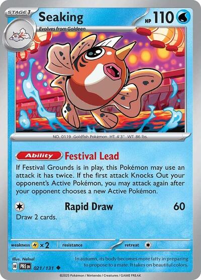 2025 Pokemon: SV: Prismatic Evolutions (PRE) - Seaking (#021/131, Uncommon)