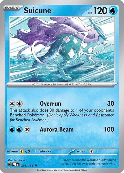2025 Pokemon: SV: Prismatic Evolutions (PRE) - Suicune (#024/131, Uncommon) (, Near Mint)