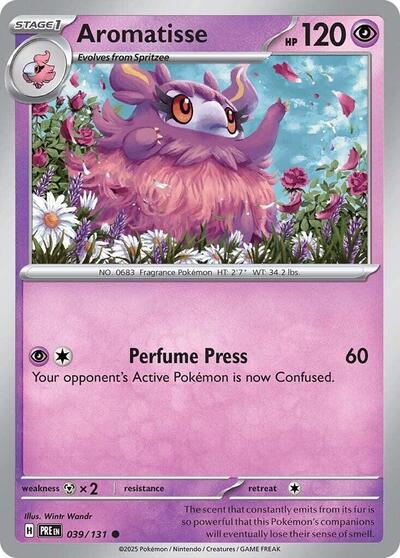 2025 Pokemon: SV: Prismatic Evolutions (PRE) - Aromatisse (#039/131, Common) (, Near Mint)