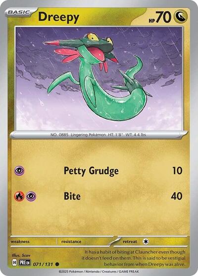 2025 Pokemon: SV: Prismatic Evolutions (PRE) - Dreepy (#071/131, Common) (, Near Mint)