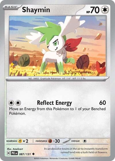 2025 Pokemon: SV: Prismatic Evolutions (PRE) - Shaymin (#087/131, Uncommon) (, Near Mint)