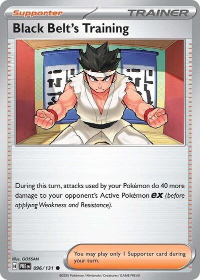 2025 Pokemon: SV: Prismatic Evolutions (PRE) - Black Belts Training 096 131 (#096/131, Common) (, Lightly Played)