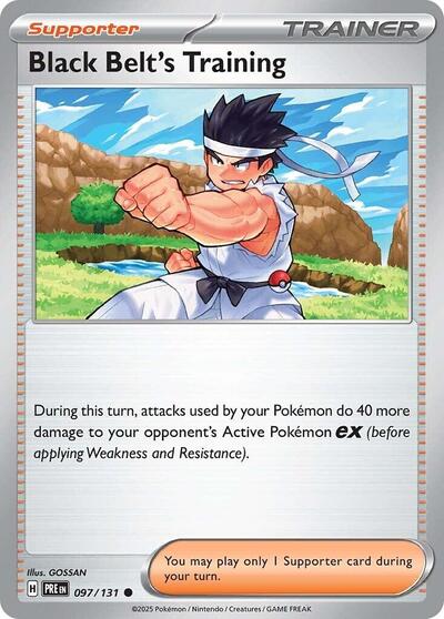 2025 Pokemon: SV: Prismatic Evolutions (PRE) - Black Belts Training 097 131 (#097/131, Common)