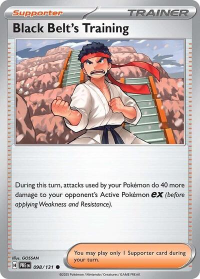 2025 Pokemon: SV: Prismatic Evolutions (PRE) - Black Belts Training 098 131 (#098/131, Common) (, Near Mint)