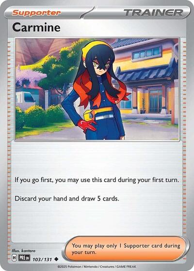 2025 Pokemon: SV: Prismatic Evolutions (PRE) - Carmine (#103/131, Uncommon) (, Near Mint)