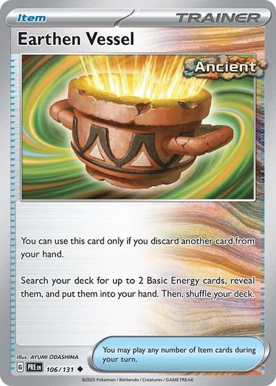2025 Pokemon: SV: Prismatic Evolutions (PRE) - Earthen Vessel (#106/131, Uncommon)