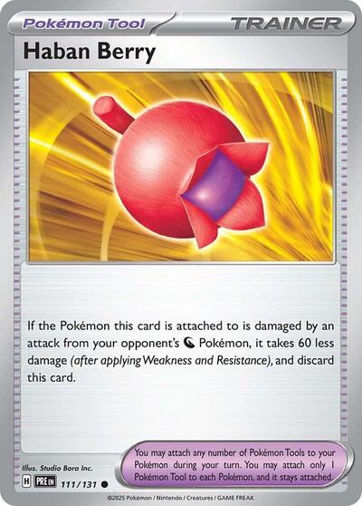 2025 Pokemon: SV: Prismatic Evolutions (PRE) - Haban Berry (#111/131, Common)