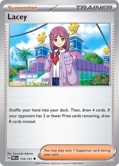 2025 Pokemon: SV: Prismatic Evolutions (PRE) - Lacey 114 131 (#114/131, Uncommon)