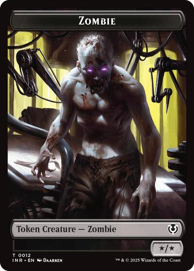 2025 Magic: The Gathering: Innistrad Remastered (INR) - Zombie 0011 Zombie 0012 Double Sided Token (#11 // 12, T) (, Near Mint)
