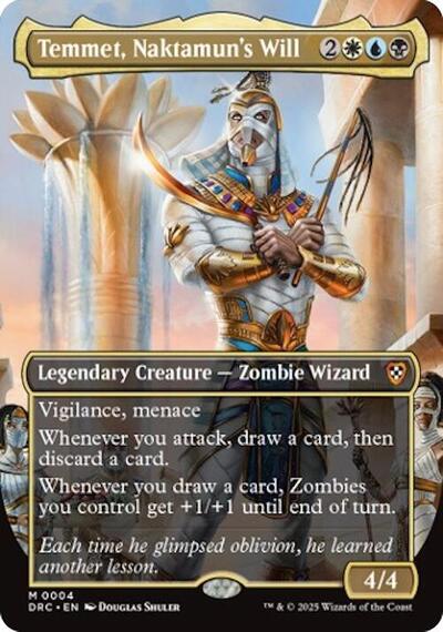 2025 Magic: The Gathering: Commander: Aetherdrift (DRC) - Temmet Naktamuns Will Borderless (#4, Mythic Rare) (Foil, Near Mint)