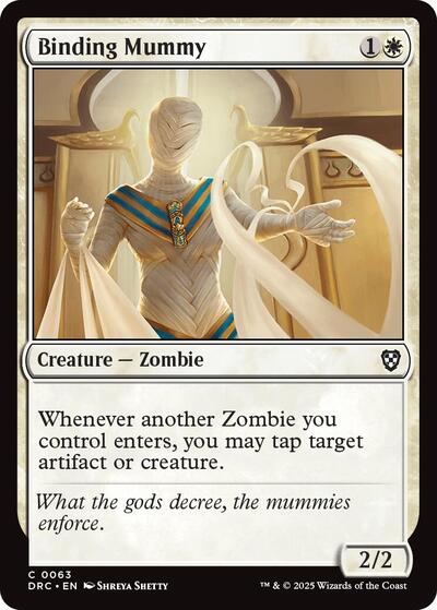 2025 Magic: The Gathering: Commander: Aetherdrift (DRC) - Binding Mummy (#63, Common) (, Near Mint)