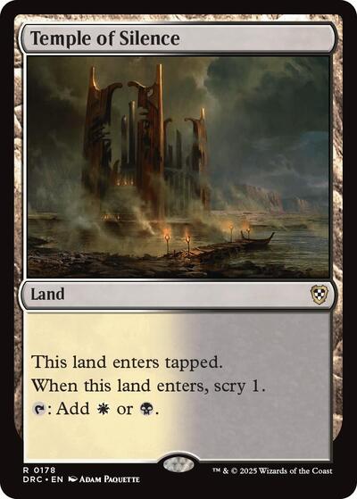 2025 Magic: The Gathering: Commander: Aetherdrift (DRC) - Temple of Silence (#178, Rare) (, Near Mint)