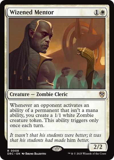 2025 Magic: The Gathering: Commander: Aetherdrift (DRC) - Wizened Mentor (#8, Rare) (, Near Mint)