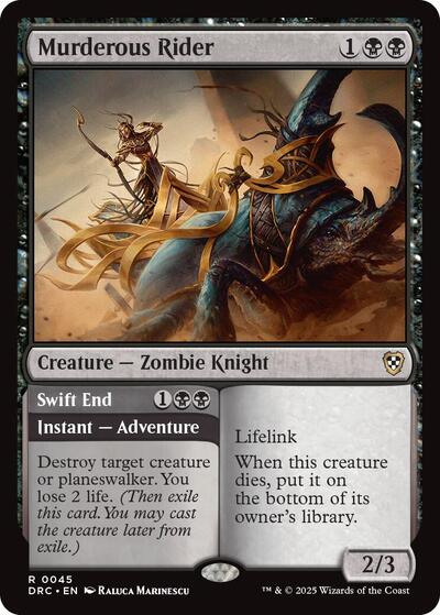 2025 Magic: The Gathering: Commander: Aetherdrift (DRC) - Murderous Rider (#45, Rare) (, Near Mint)