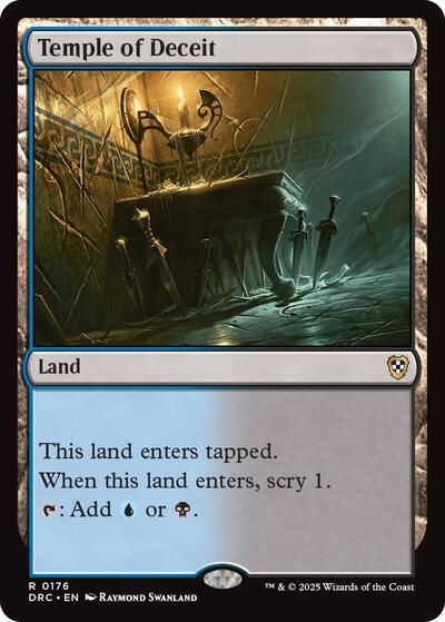 2025 Magic: The Gathering: Commander: Aetherdrift (DRC) - Temple of Deceit (#176, Rare) (, Near Mint)