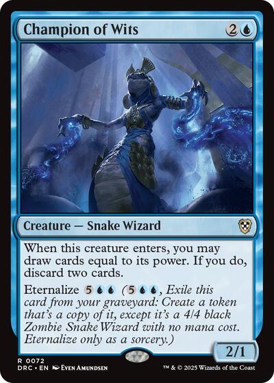 2025 Magic: The Gathering: Commander: Aetherdrift (DRC) - Champion of Wits (#72, Rare) (, Near Mint)