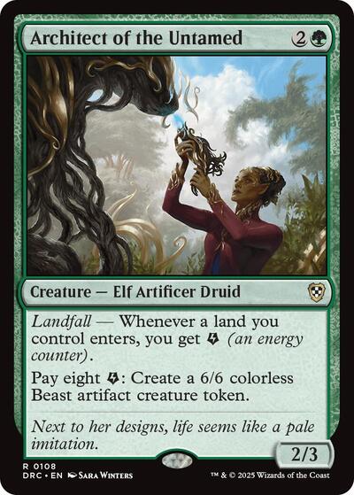 2025 Magic: The Gathering: Commander: Aetherdrift (DRC) - Architect of the Untamed (#108, Rare) (, Near Mint)