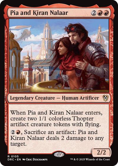 2025 Magic: The Gathering: Commander: Aetherdrift (DRC) - Pia and Kiran Nalaar (#105, Rare) (, Near Mint)