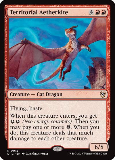 2025 Magic: The Gathering: Commander: Aetherdrift (DRC) - Territorial Aetherkite (#12, Rare) (, Near Mint)