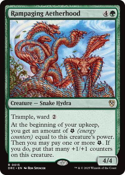 2025 Magic: The Gathering: Commander: Aetherdrift (DRC) - Rampaging Aetherhood (#15, Rare) (, Near Mint)