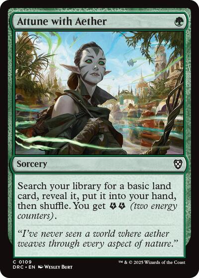 2025 Magic: The Gathering: Commander: Aetherdrift (DRC) - Attune with Aether (#109, Common) (, Near Mint)