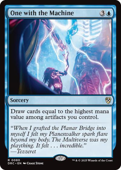 2025 Magic: The Gathering: Commander: Aetherdrift (DRC) - One with the Machine (#80, Rare) (, Near Mint)