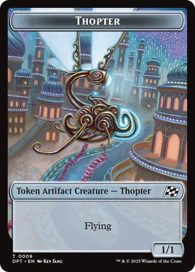 2025 Magic: The Gathering: Aetherdrift (DFT) - Thopter 0009 Treasure Double Sided Token (#9 // 11, T) (, Near Mint)