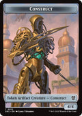 2025 Magic: The Gathering: Commander: Aetherdrift (DRC) - Construct Golem 0013 Double Sided Token (#12 // 13, T) (Foil, Near Mint)