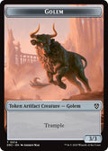 2025 Magic: The Gathering: Commander: Aetherdrift (DRC) - Golem 0014 Golem 0015 Double Sided Token (#14 // 15, T) (Foil, Near Mint)