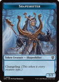 2025 Magic: The Gathering: Commander: Aetherdrift (DRC) - Shapeshifter Zombie 0003 Double Sided Token (#4 // 3, T) (, Near Mint)