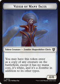 2025 Magic: The Gathering: Commander: Aetherdrift (DRC) - Vizier of Many Faces Zombie 0003 Double Sided Token (#2 // 3, T) (, Near Mint)