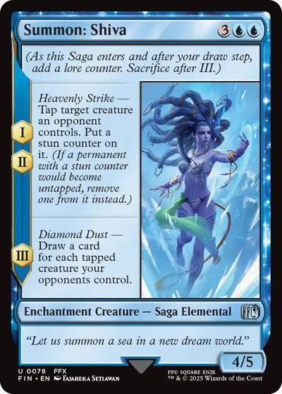 2025 Magic: The Gathering: FINAL FANTASY (FIN) - Summon Shiva (#78, Uncommon)