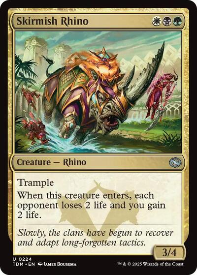2025 Magic: The Gathering: Tarkir: Dragonstorm (TDM) - Skirmish Rhino (#224, Uncommon) (Foil, Near Mint)