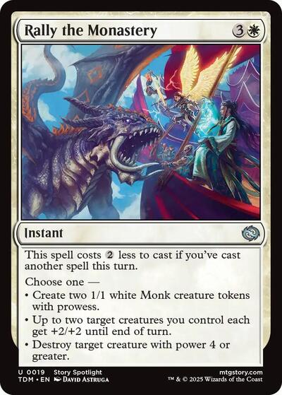 2025 Magic: The Gathering: Tarkir: Dragonstorm (TDM) - Rally the Monastery (#19, Uncommon) (, Near Mint)