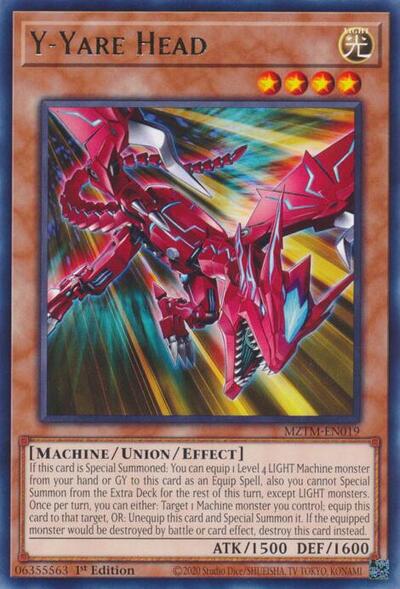 2025 YuGiOh: Maze of the Master (MZTM) - Y Yare Head (#MZTM-EN019, Rare) (1st Edition, Near Mint)