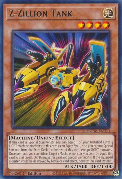 2025 YuGiOh: Maze of the Master (MZTM) - Z Zillion Tank (#MZTM-EN020, Rare) (1st Edition, Near Mint)