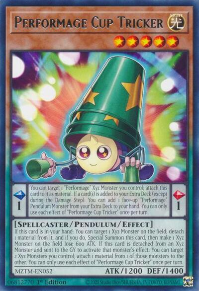 2025 YuGiOh: Maze of the Master (MZTM) - Performage Cup Tricker (#MZTM-EN052, Rare) (1st Edition, Near Mint)