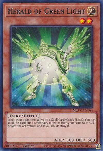 2025 YuGiOh: Maze of the Master (MZTM) - Herald of Green Light (#MZTM-EN062, Rare) (1st Edition, Near Mint)