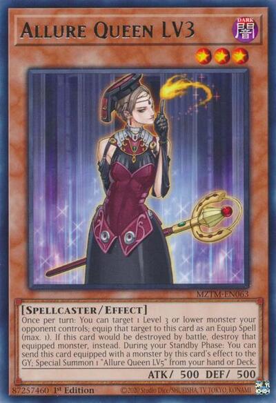 2025 YuGiOh: Maze of the Master (MZTM) - Allure Queen LV3 (#MZTM-EN063, Rare) (1st Edition, Near Mint)