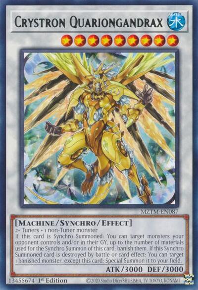 2025 YuGiOh: Maze of the Master (MZTM) - Crystron Quariongandrax (#MZTM-EN087, Rare) (1st Edition, Near Mint)