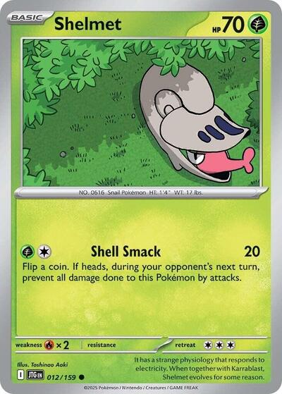 2025 Pokemon: SV09: Journey Together (JTG) - Shelmet (#012/159, Common)