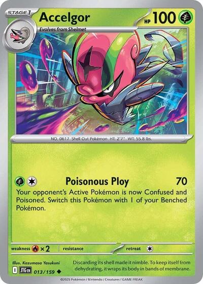 2025 Pokemon: SV09: Journey Together (JTG) - Accelgor (#013/159, Uncommon)