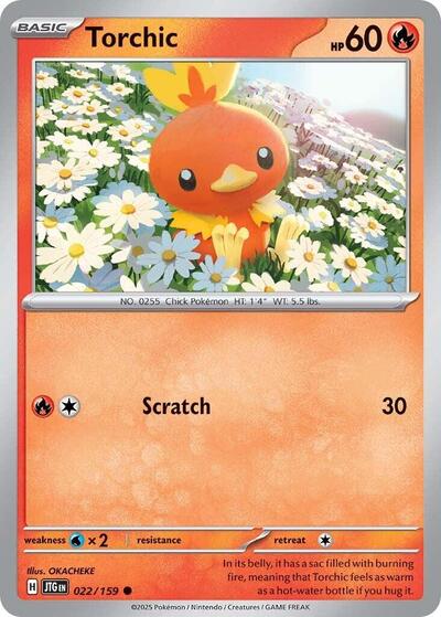 2025 Pokemon: SV09: Journey Together (JTG) - Torchic (#022/159, Common) (, Near Mint)