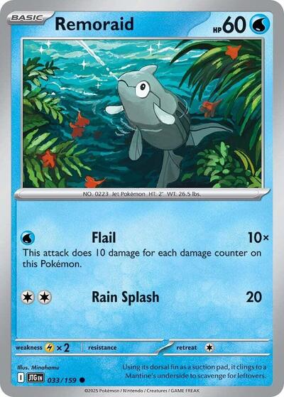 2025 Pokemon: SV09: Journey Together (JTG) - Remoraid (#033/159, Common) (, Near Mint)