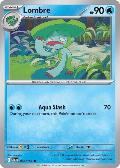 2025 Pokemon: SV09: Journey Together (JTG) - Lombre (#036/159, Common)